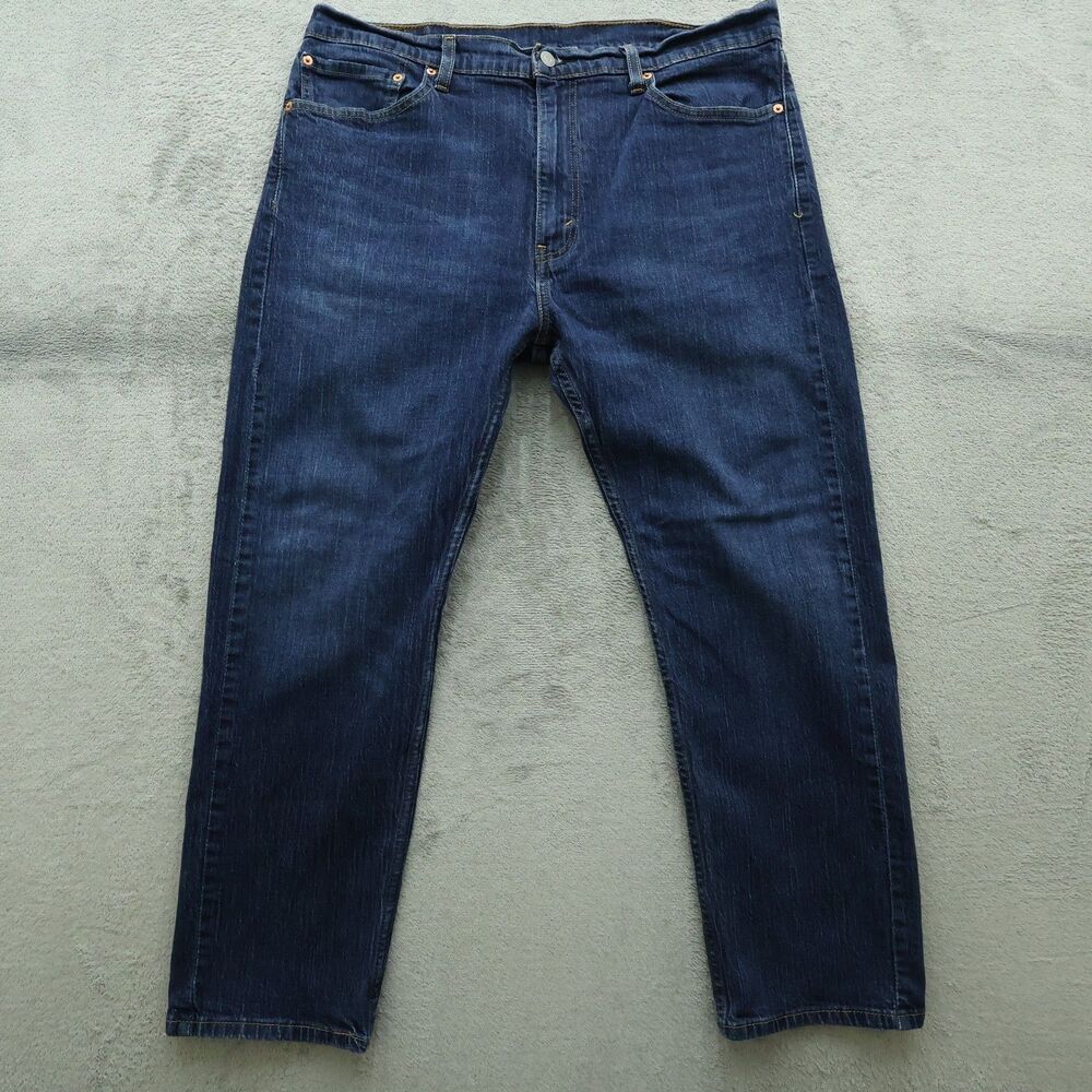 Levi's Jeans Mens 38x29 Blue 505 Straight Regular Fit Denim Dark Wash